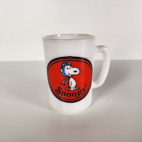 Peanuts Dining Vintage 969 Avon Peanut Characters Milk Glass Mug